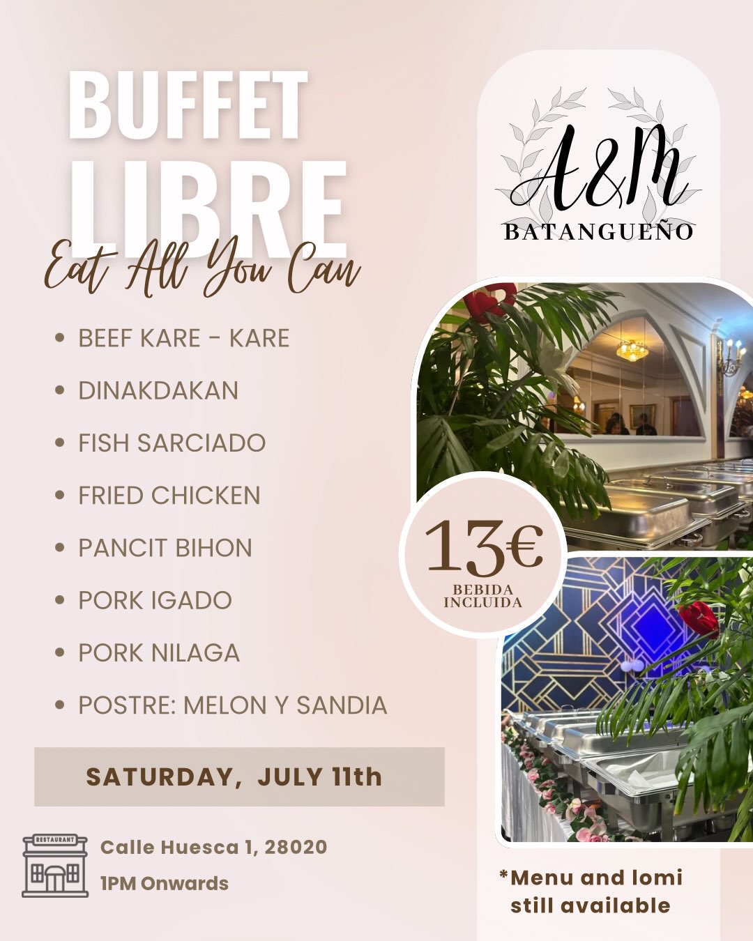 The best weekends always start with good food 🍽️✨ Take a break, satisfy your cravings, and enjoy every bite at A&M Batan