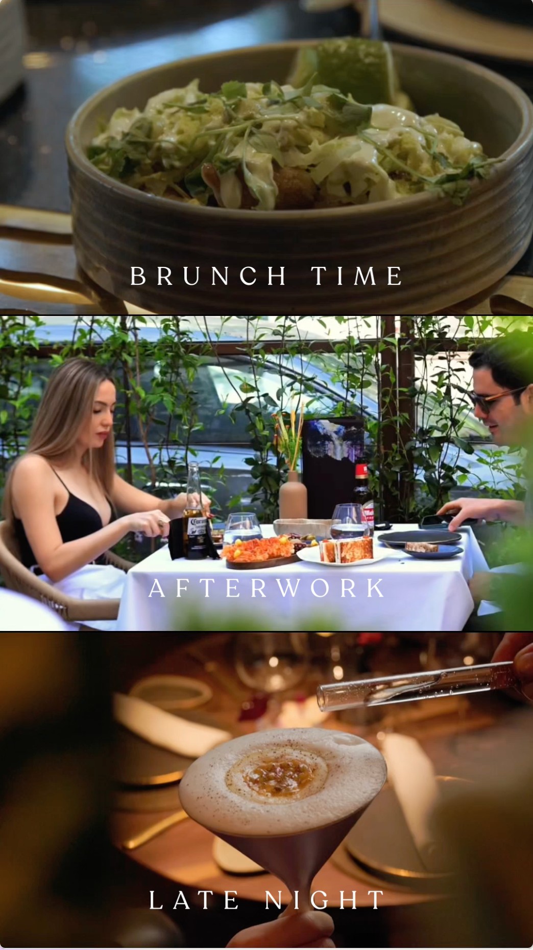 De un plan a otro, sin salir de ABYA. ✨

Brunch, tardeo y noches que se alargan. Tú eliges cuándo llegar, ABYA se encarg
