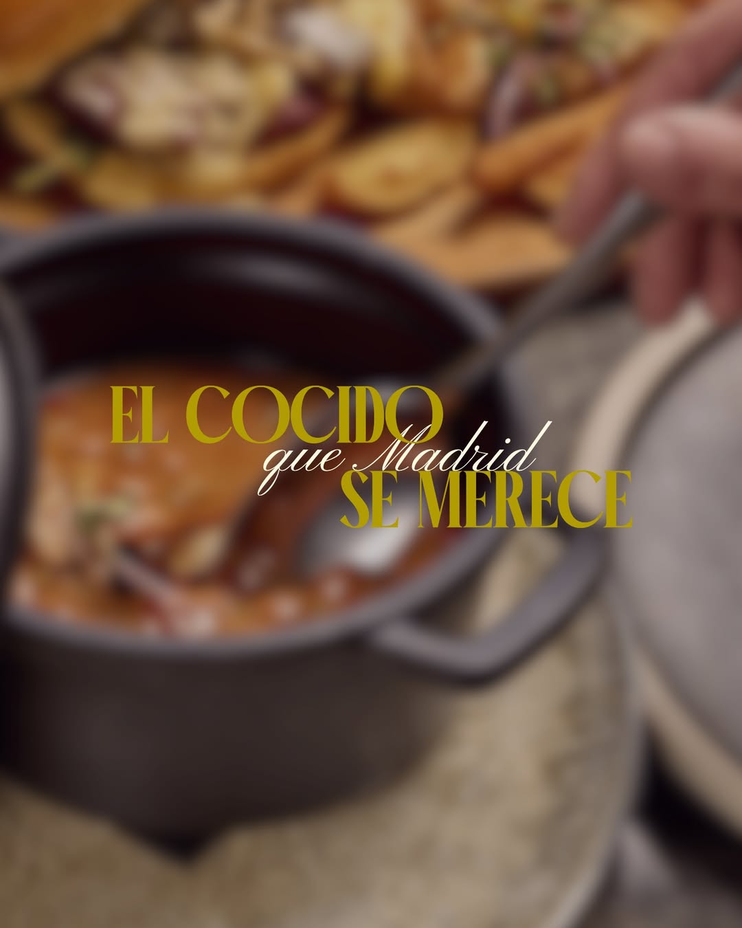 Un cocido que parte de una base clara: buen producto y tiempo 💯
Garbanzo castellano, carnes de Ávila y Segovia, embutid
