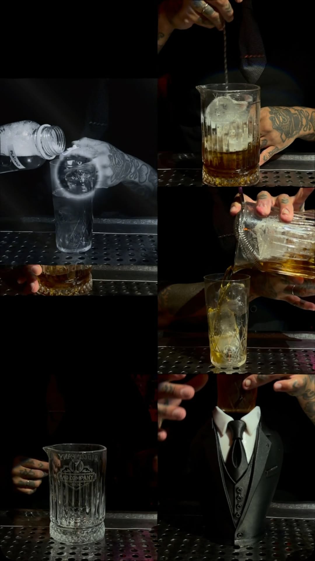 No hace falta decir mucho.
Solo probarlo.
HUGO BOSS.
Whisky Dewars, Tía María ,Fernet Branca y soda de plátano
El re