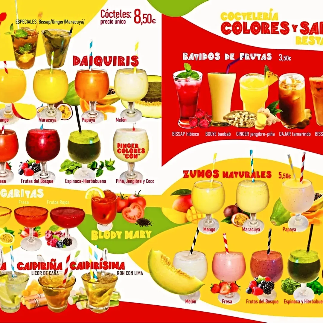 Carta Restaurante Colores y Sabores 2026