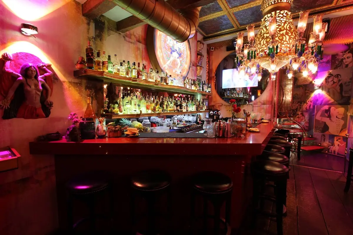 The bar counter at LAB Cocktail Bar