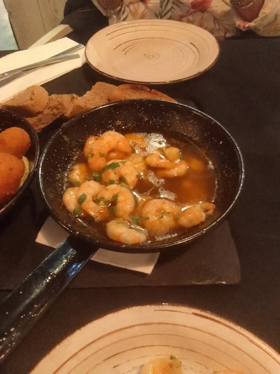 Garlic prawns at Bar Michel