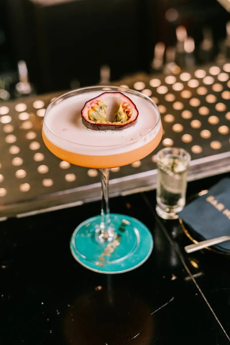 A cocktail and bar snack at Bar Nicolás