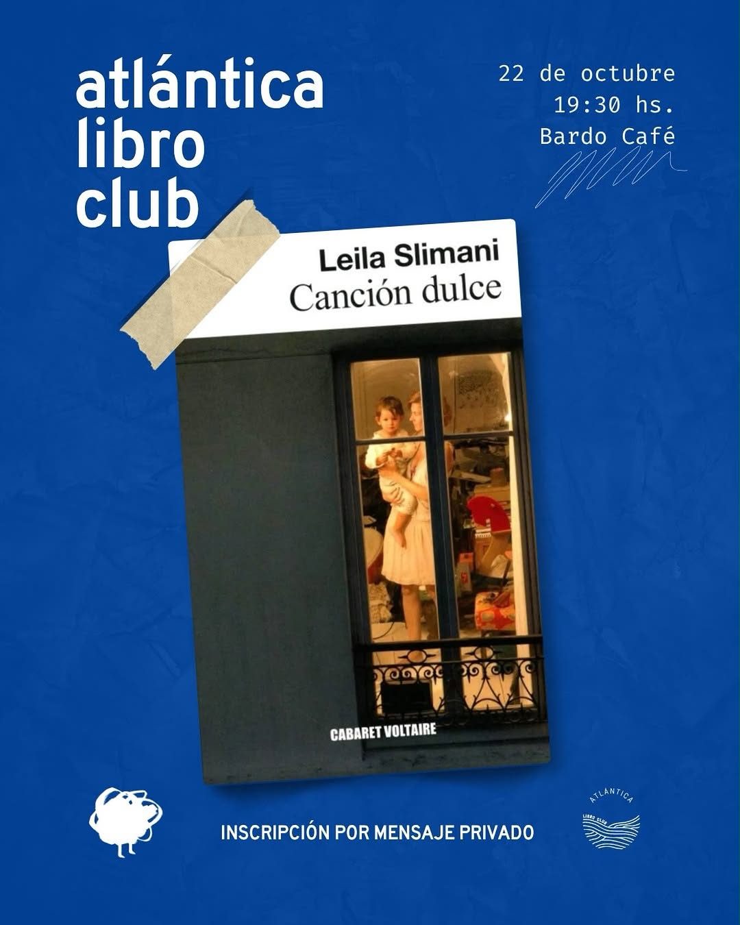 ¡Hola a todos! ¡Ya tenemos nueva fecha de Libroclub! 

📖 Canción dulce de Leila Silmani
📅 Jueves 22 de Octubre
⏰ 19:30 h