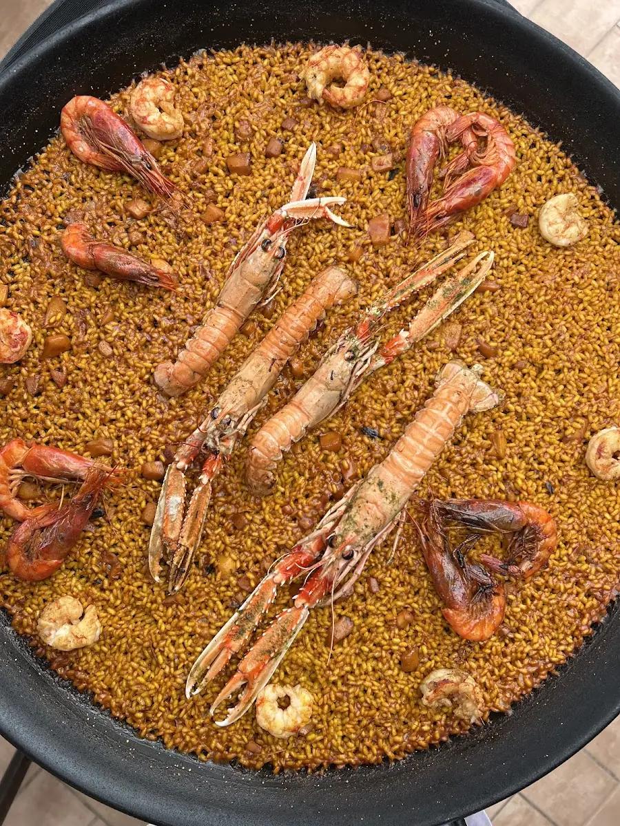 Seafood paella at Beso Beach Mallorca
