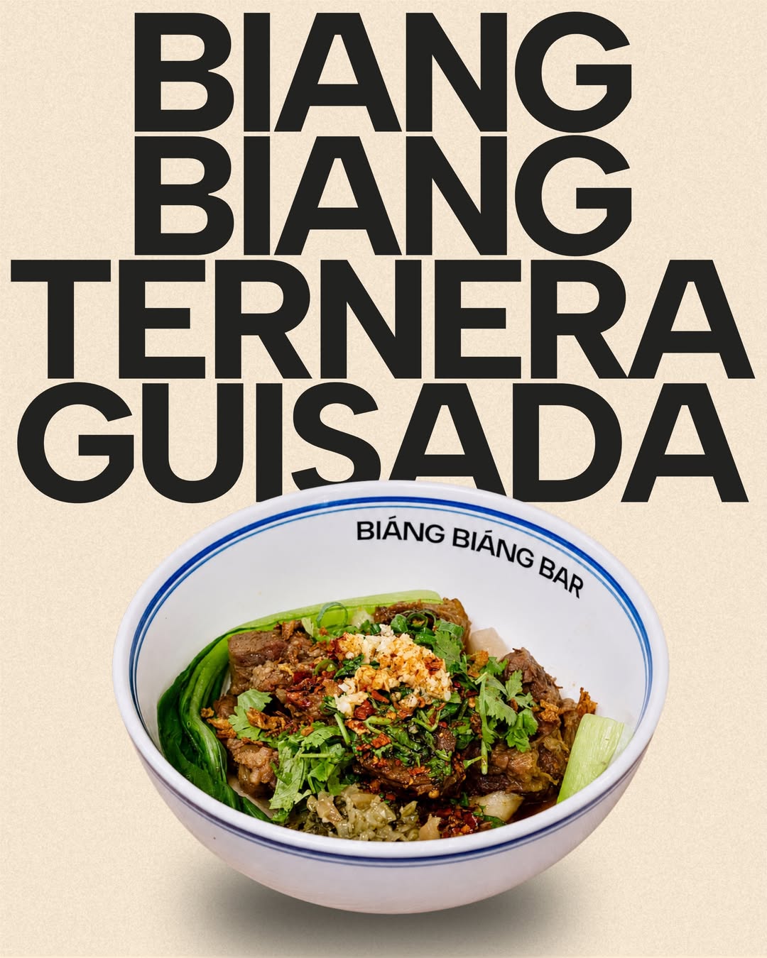 ¡Han vuelto! 🤯 Biang biang con ternera guisada, pak choi, cilantro, cebollino chino y ajo en el @mercadovallehermoso.

#