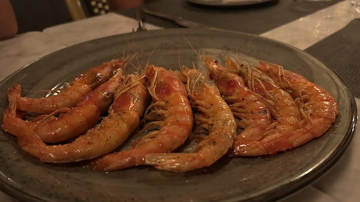Grilled prawns at Bodega Barahona
