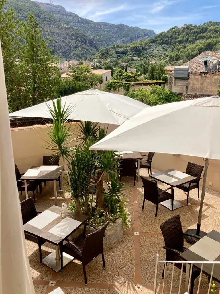 Mountain-view terrace at Ca'n Boqueta