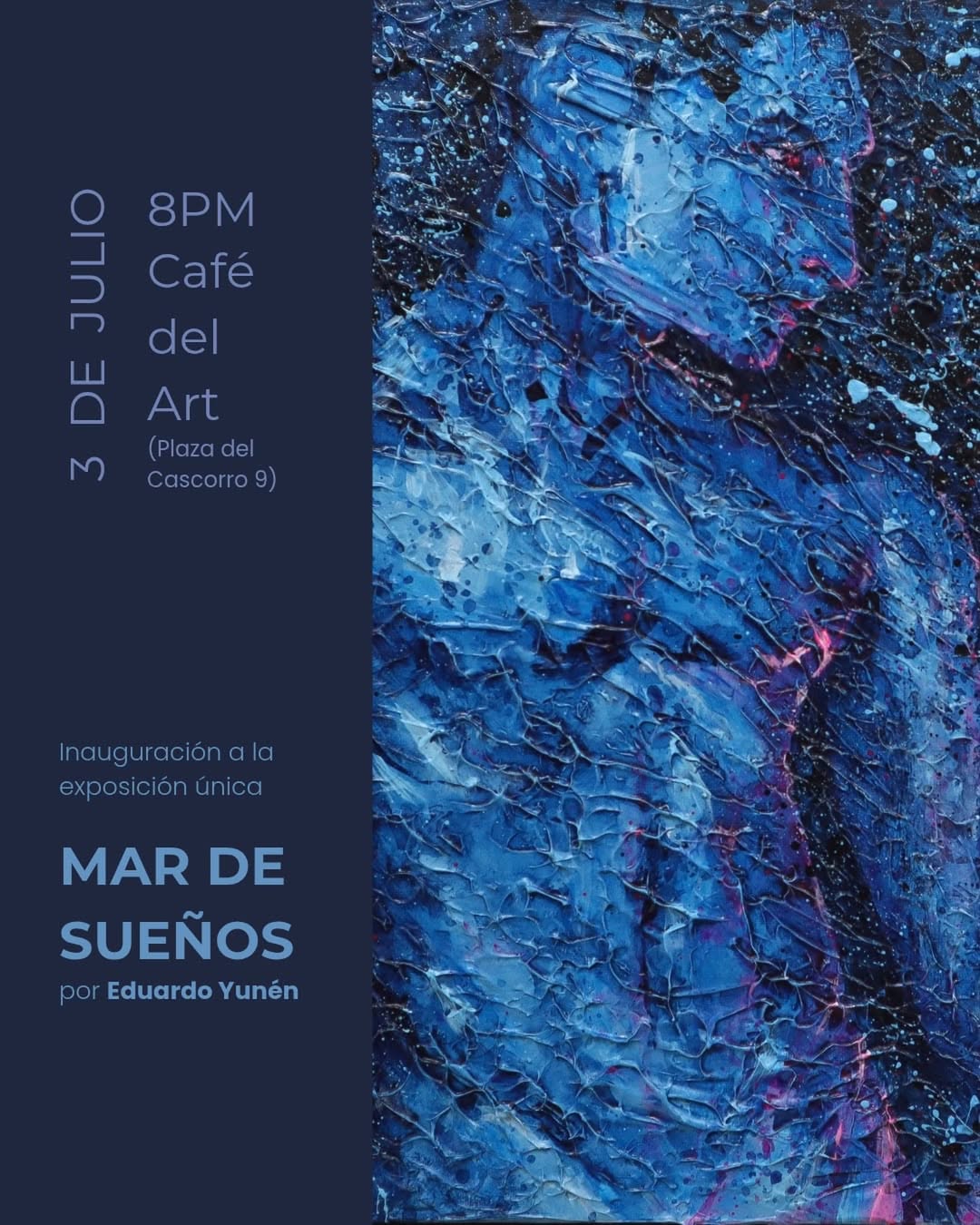 Mar de Sueños es la nueva expo de @edyunen en Café del Art. 

Eduardo plasma sus meditaciones y observaciones sobre even