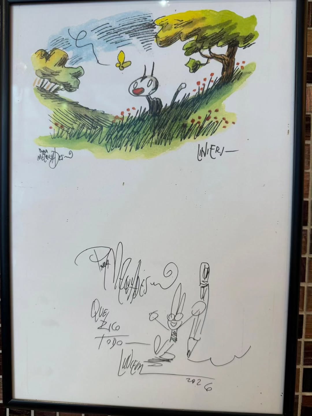 Dedicatoria del conocido ilustrador argentino Ricardo Liniers para el Café Varela.

¡Gracias, @porliniers !
