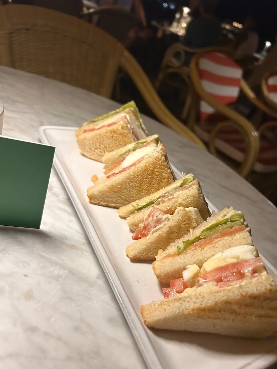 A club sandwich at Cappuccino Grand Café