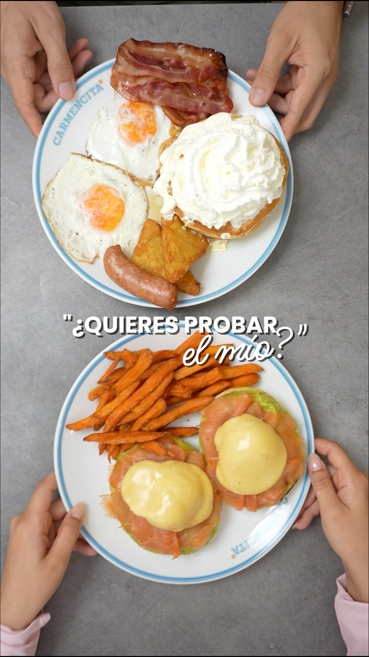 🥞Hay una pregunta que se repite mucho en las mesas de Carmencita: “¿Quieres probar el mío?”😉
Porque de eso va un buen b