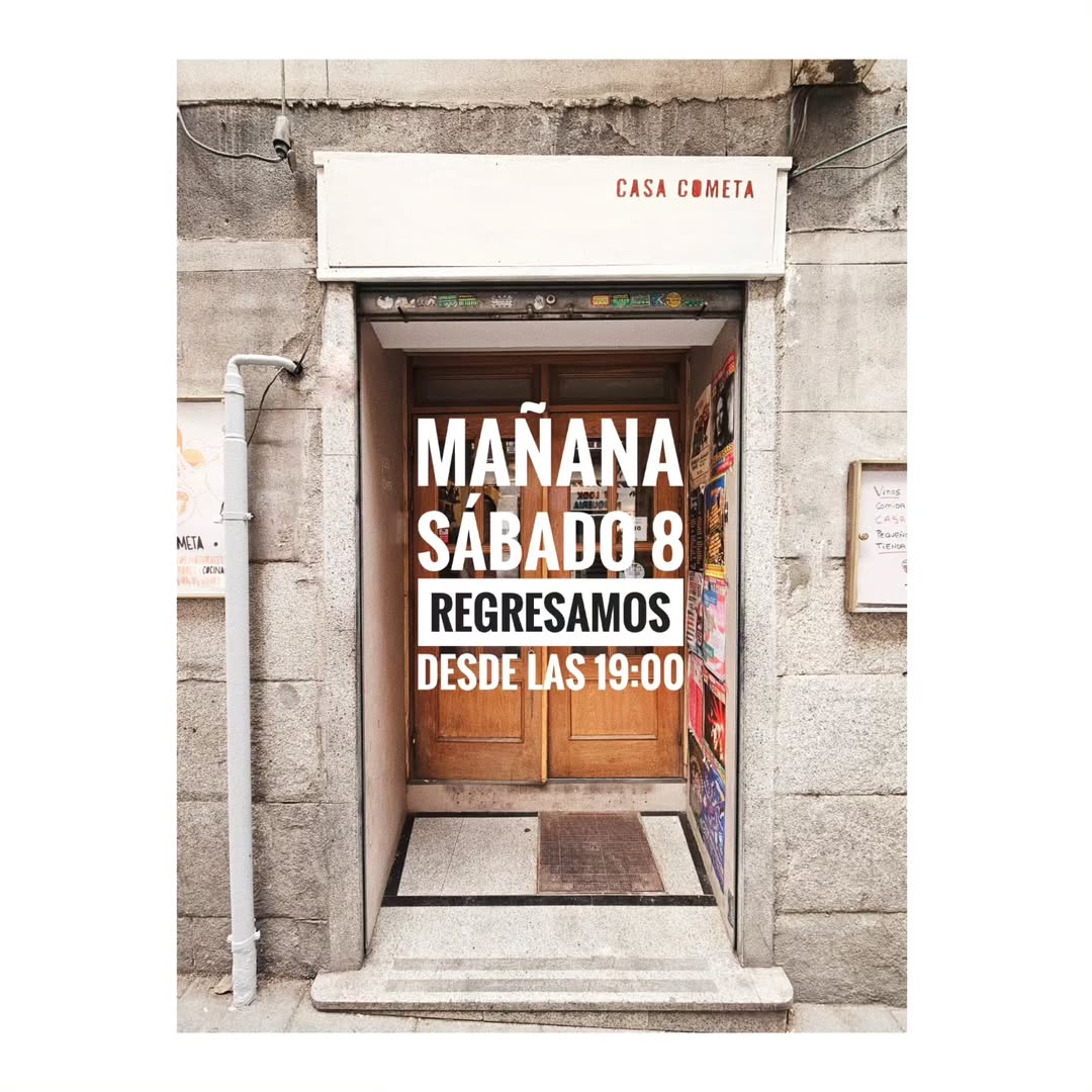 ¡MAÑANA REGRESAMOS! Pilas cargadas para recibiros por aquí desde las 19:00 de este sábado. Y os informamos de que abrire