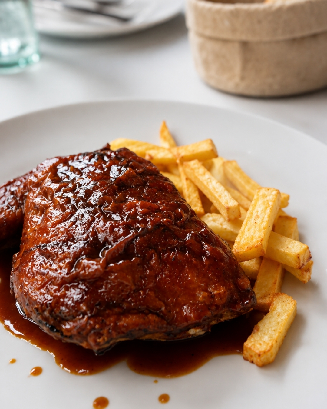 Carne en su punto, buen producto y una guarnición a la altura. 🥩 En Casa Mories, cuando la carne es buena, no hace falta
