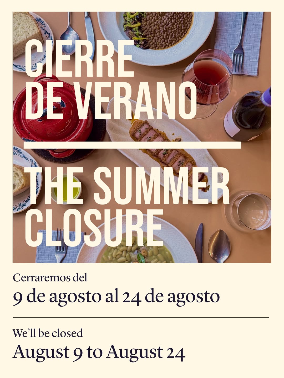 Última semana antes de nuestro descanso de verano. ☀️
•
Te esperamos hasta el 8 de agosto para despedir la temporada j