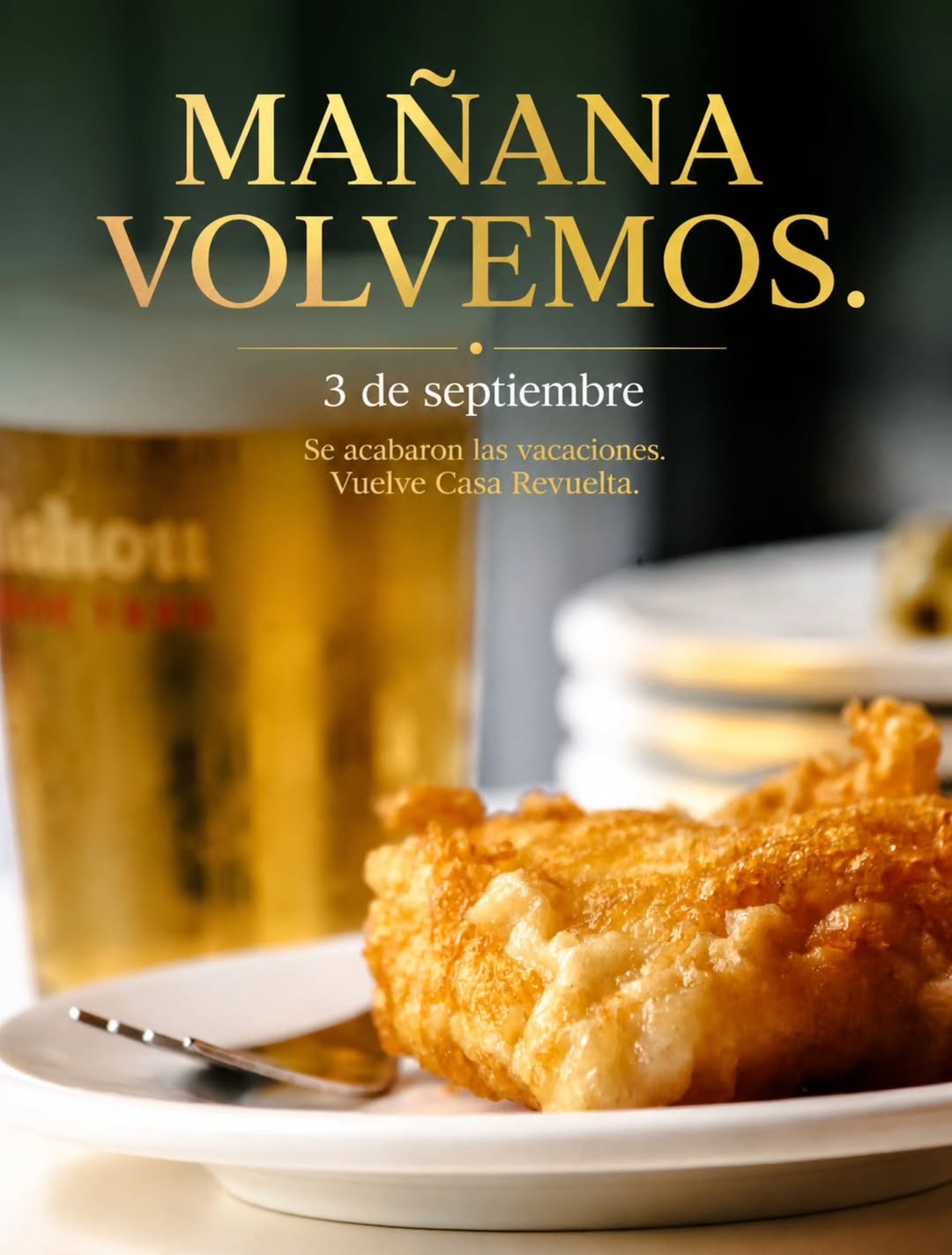 Mañana volvemos.
Volvemos a las conversaciones, al picoteo y a ese Madrid que tanto nos gusta. Cañas, bacalao, barra ❤️