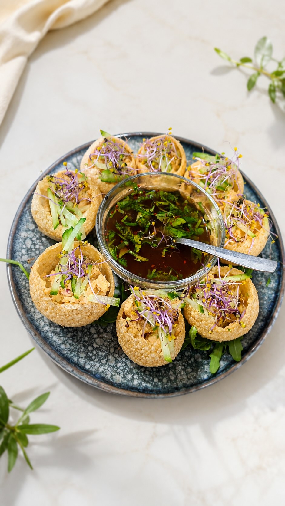 Crujiente, fresco y lleno de sabor. ✨
Descubre el Panipuri, una joya de la comida callejera del sur de Asia que conquis
