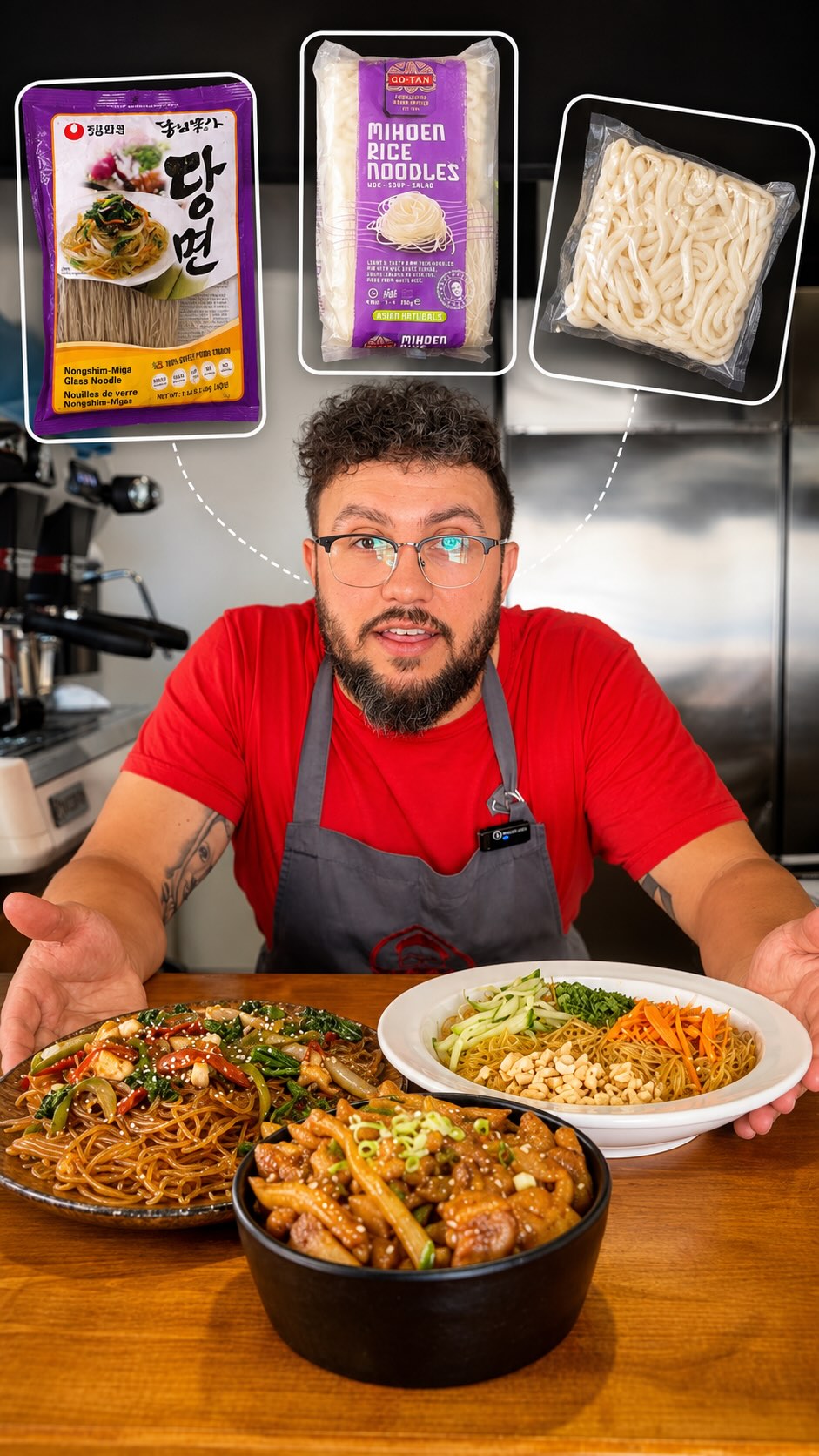 🍲Estamos en @somosdegozar y @chefpablomorales, su dueño, nos ha contado las diferencias entre estos fideos asiáticos, su