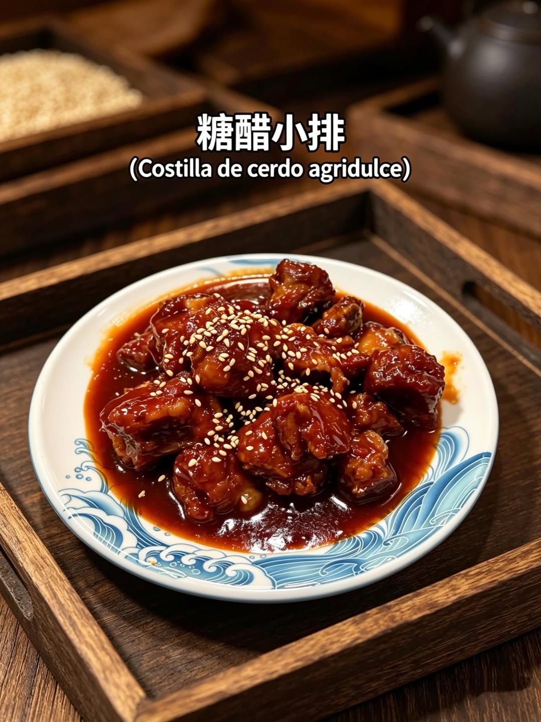 Las clásicas costillas de cerdo agridulces nunca pasan de moda ✨
La carne queda tierna hasta separarse del hueso, cubier