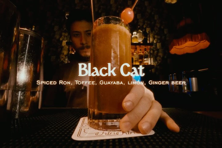 Black Cat 🐈‍⬛ Spiced rum, toffee, guava, lemon & ginger beer. Sweet, spicy and a little dangerous. Just how we like our 