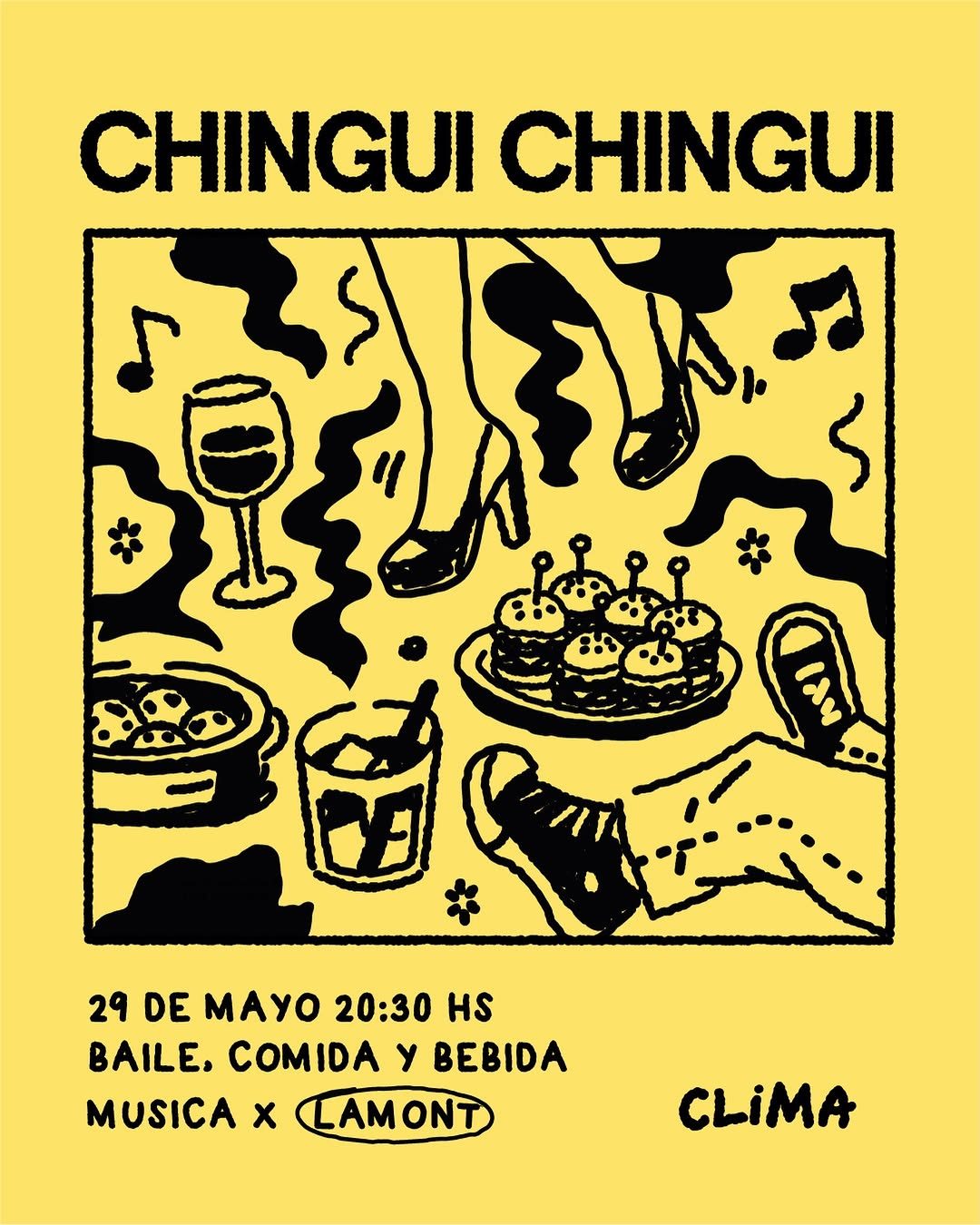 El próximo Viernes 29 de Mayo tenemos Chingui Chingui. Esta vez lo hacemos en nuestro local de Conde Duque así lo estren