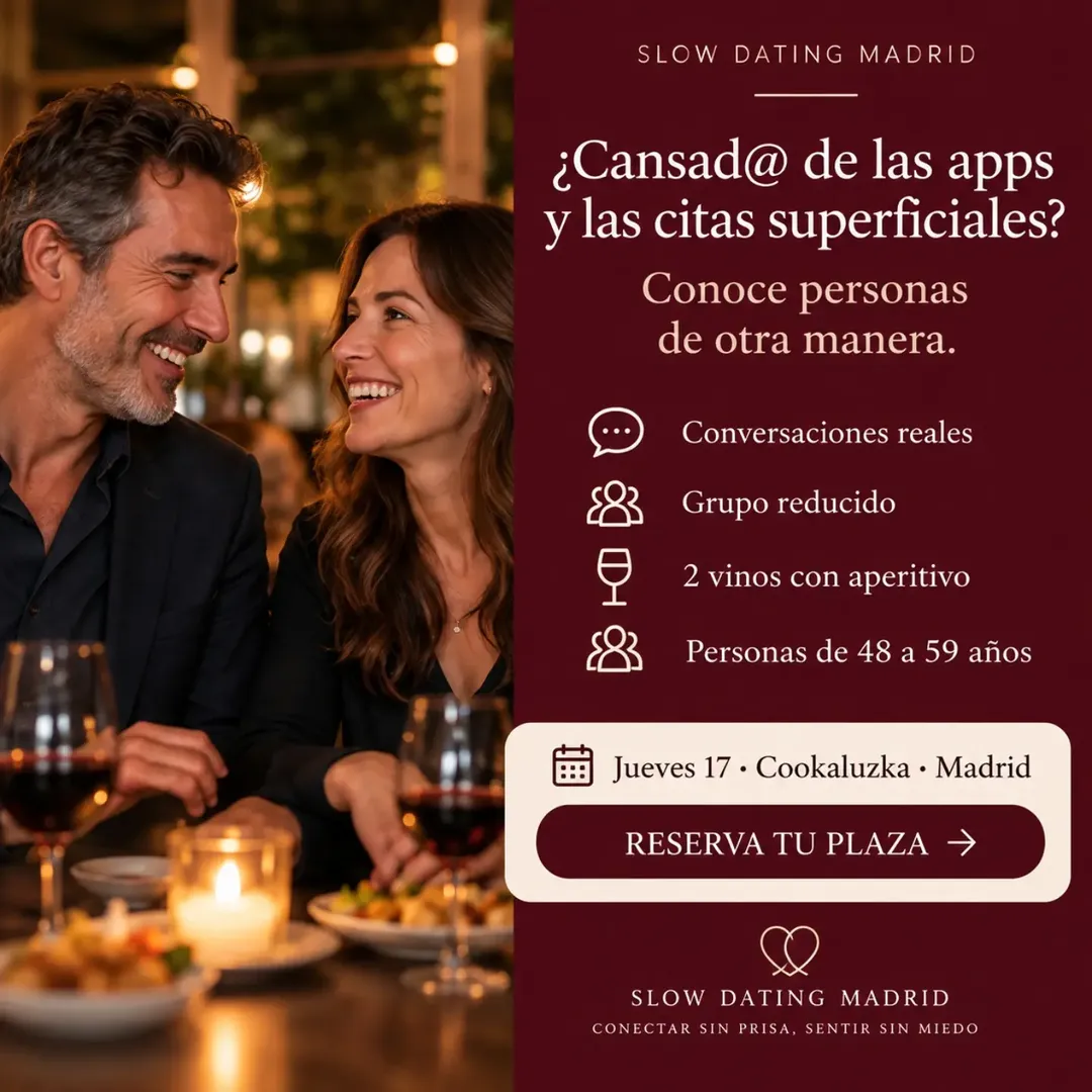 ¿Cansad@ de las apps y las citas superficiales?
Este jueves nos encontramos en Cookaluzka para conocer personas de una f