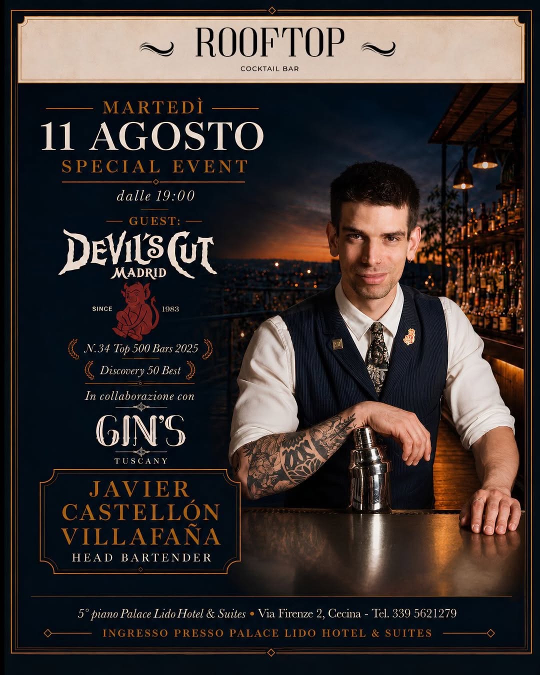 Madrid arriva sulla terrazza del Rooftop. 🇪🇸✨
📅 Martedì 11 agosto
🕖 Dalle 19:00
Per una nuova guest night internaziona
