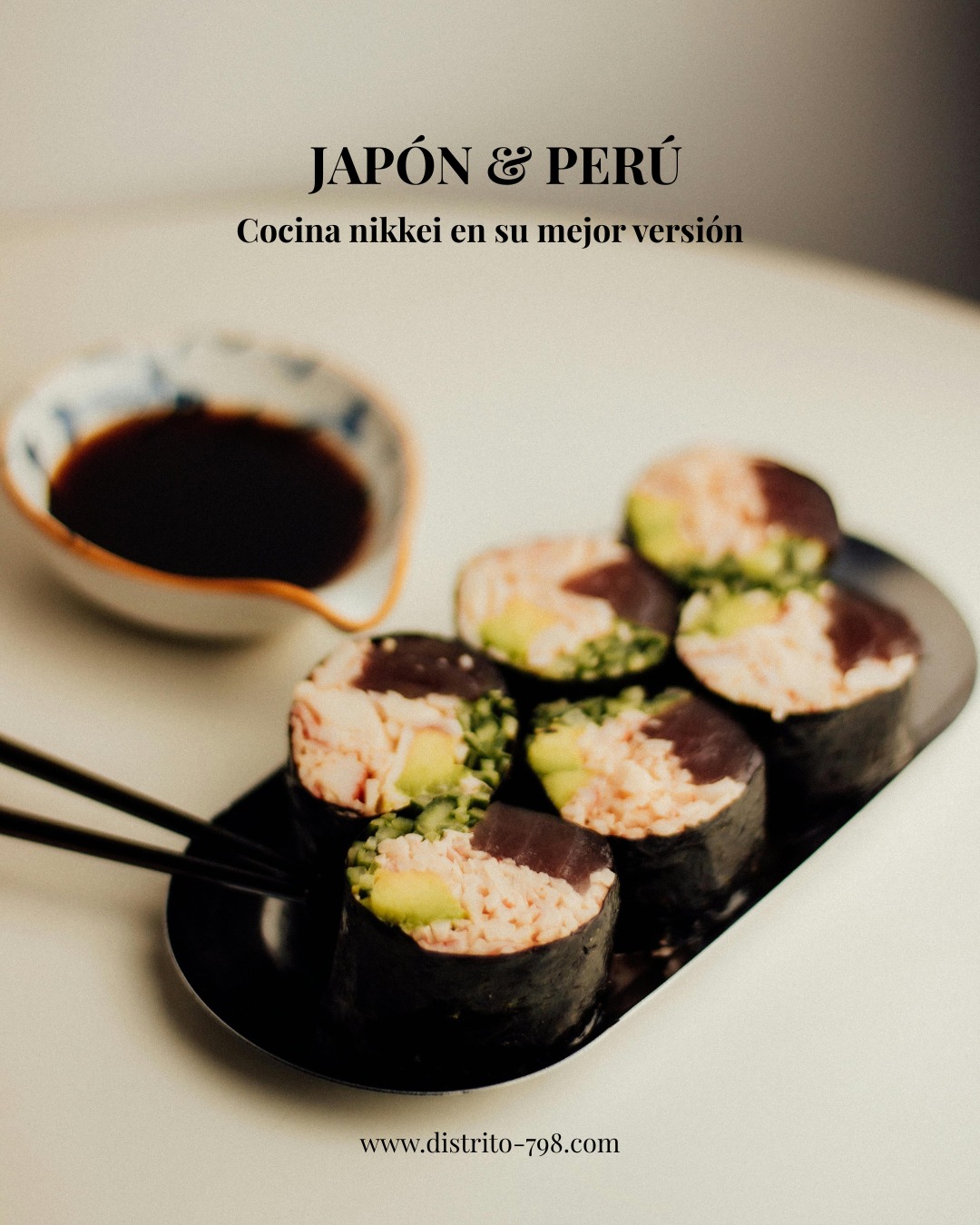 En Distrito 798 fusionamos dos culturas en cada plato 🍣
La precisión de la cocina japonesa con la intensidad y frescura