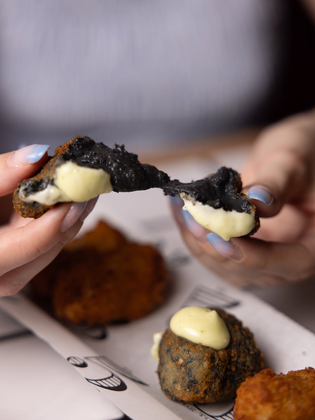 Tres sabores. Porque hacer una sola croqueta nos parecía conformarse.
#El5DeTirso #GrupoLaFabrica #restaurantemadrid #c