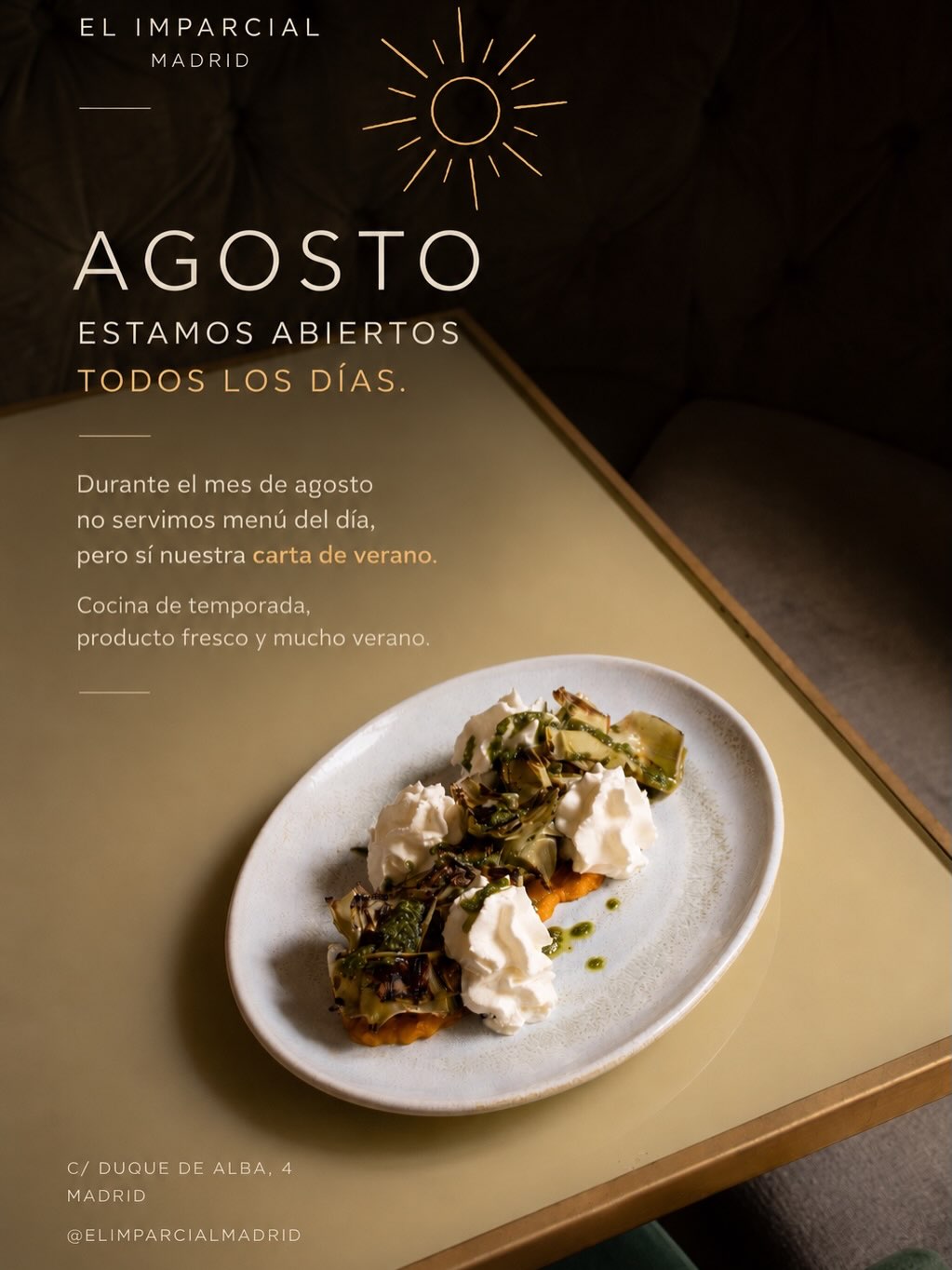 En agosto cambiamos el ritmo, no la experiencia.

Nuestro menú del día se toma un descanso, pero El Imparcial permanece 