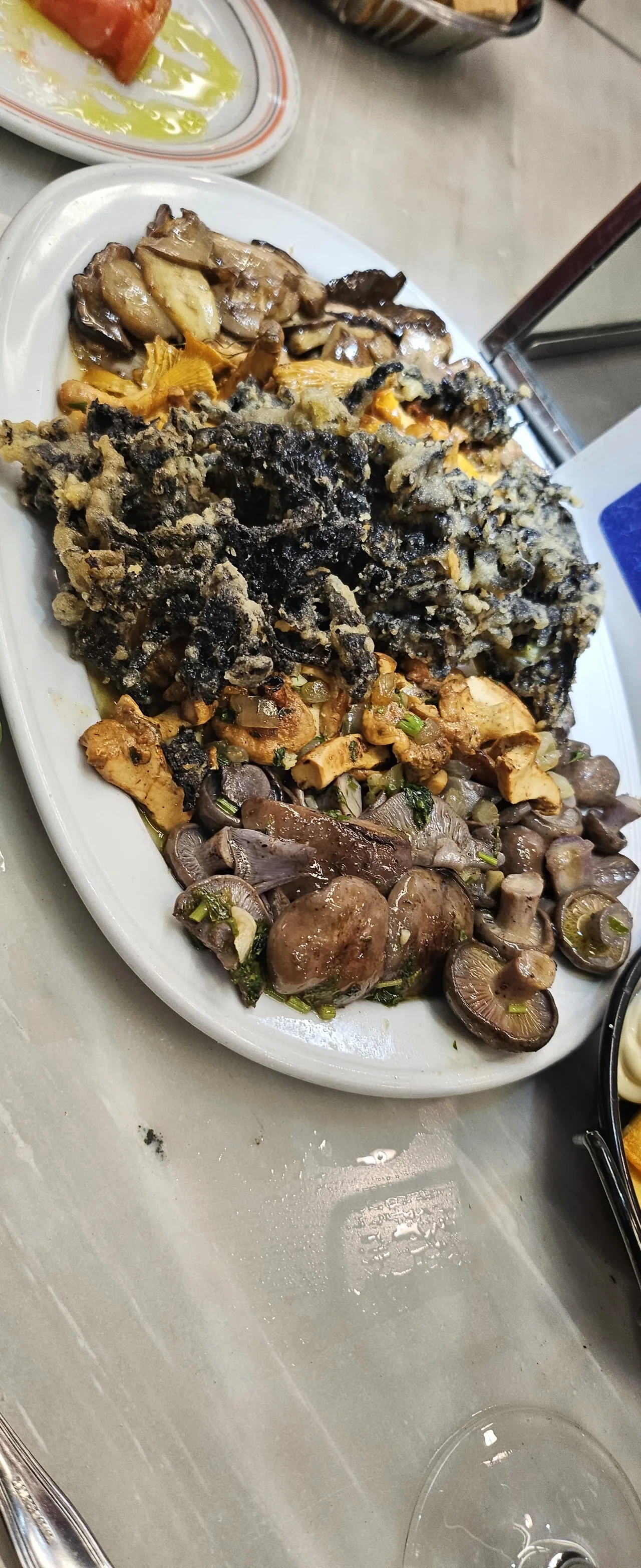 A rice dish with mushrooms and herbs