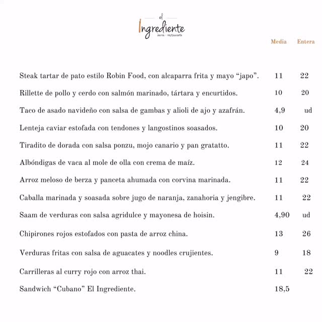 10 AÑOS
Con motivo de nuestro décimo año, hemos hecho una carta con antiguos platos que os encantaban!
Iremos haciendo