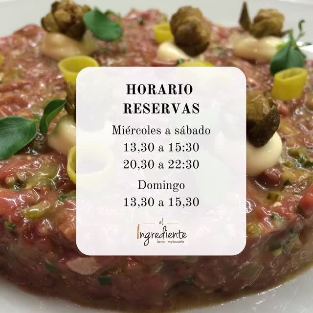 HORARIOS DE APERTURA!
Os esperamos con los brazos abiertos!
👨🏻🍳👨🏻🍳👨🏻🍳
📍Calle Alenza, 5
📞911375972
👨💻 www.elingred