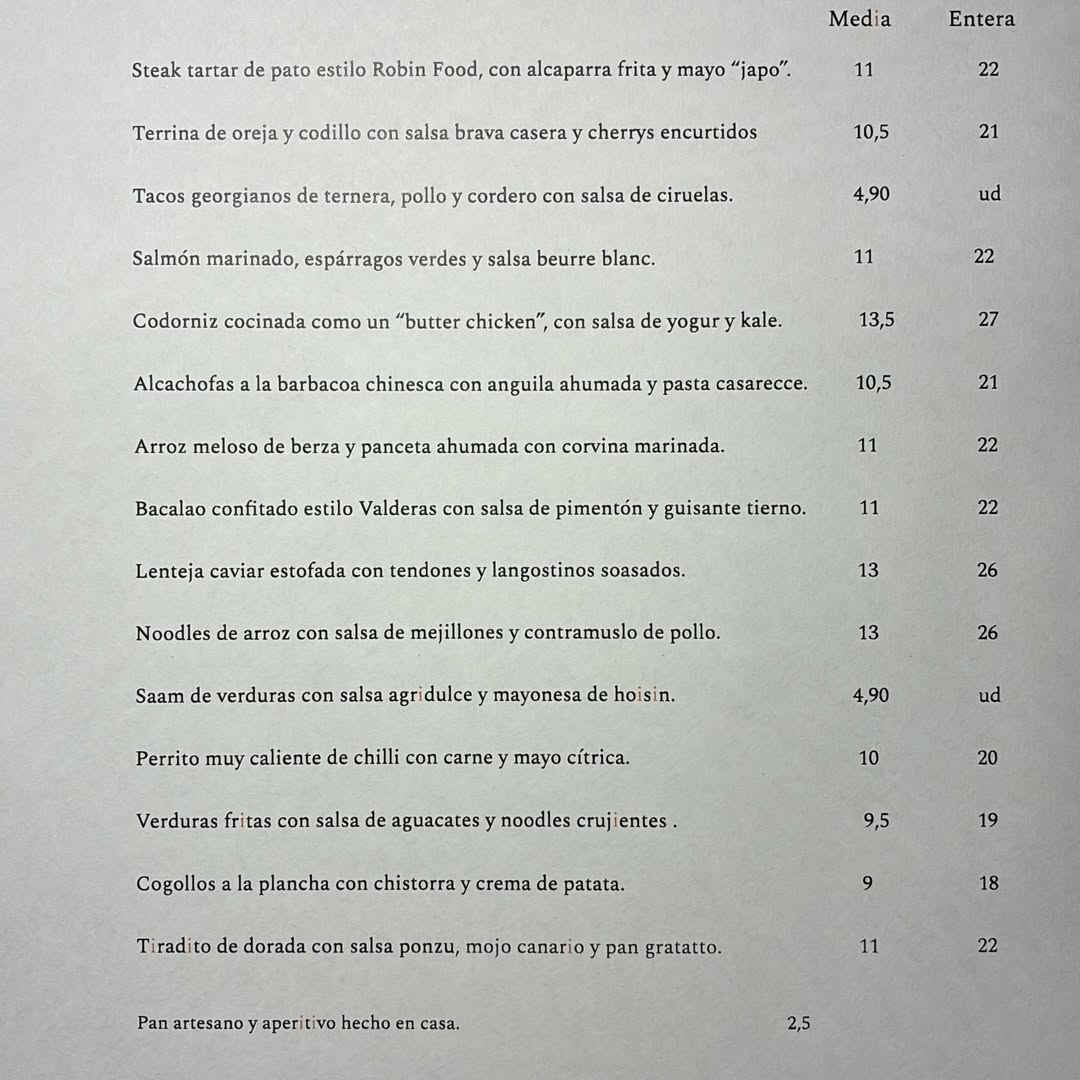 Carta actualizada!