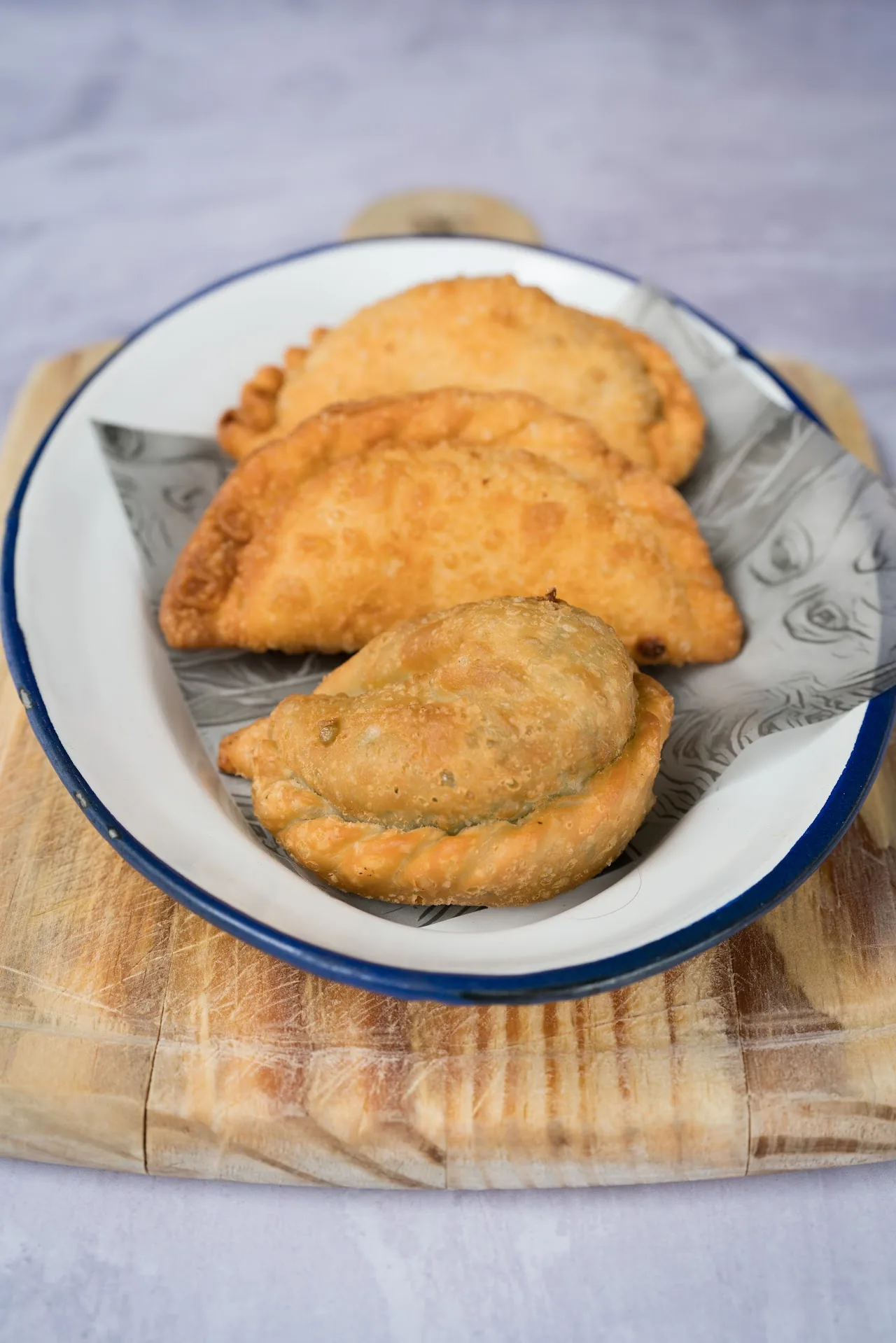A plate of fried empanadas