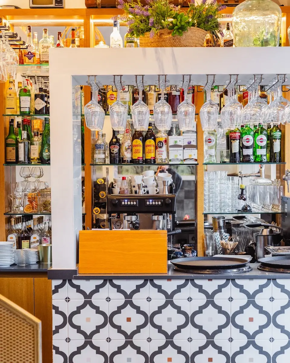 The wine selection behind the bar at El Vinho