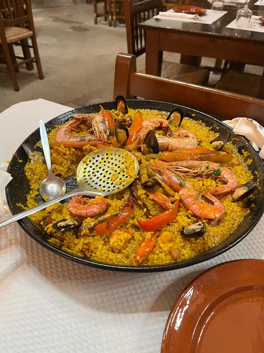 A seafood paella at Es Celler de Petra