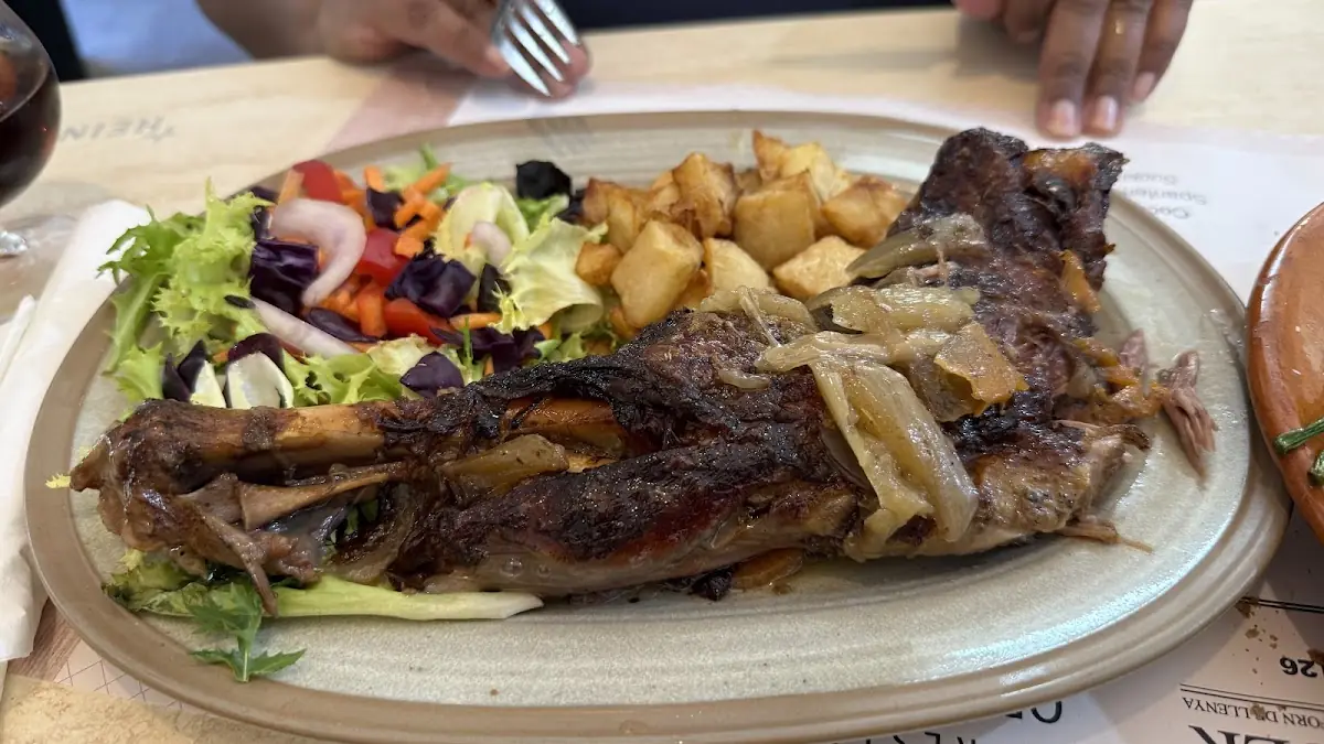 The roast lamb shoulder at Es Verger