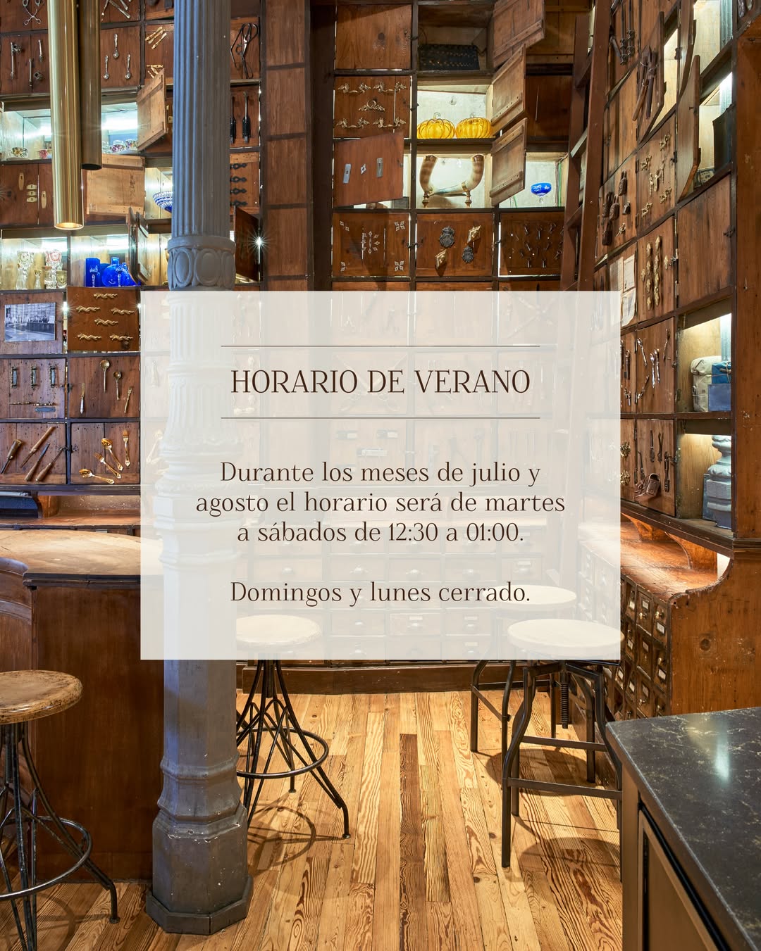 Se empieza a sentir el calor y desde hoy se implementa el horario de verano en Ferretería.

- Abriremos en agosto para r