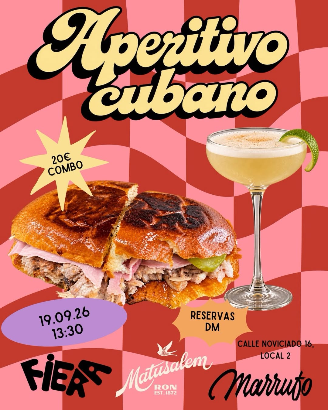 Este sábado vuelven los aperitivos a Marrufo, esta vez de la mano de nuestros amigos de @fiera_madrid que nos traen su t