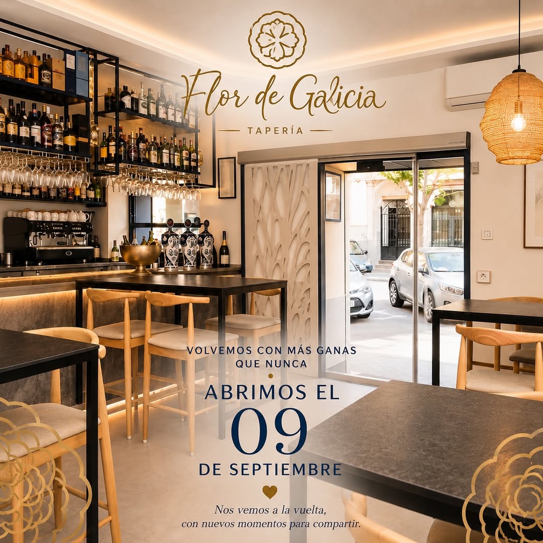 Volvemos el 9 de septiembre.

Después de unos días de descanso, La Flor de Galicia vuelve a abrir sus puertas.

Os esper