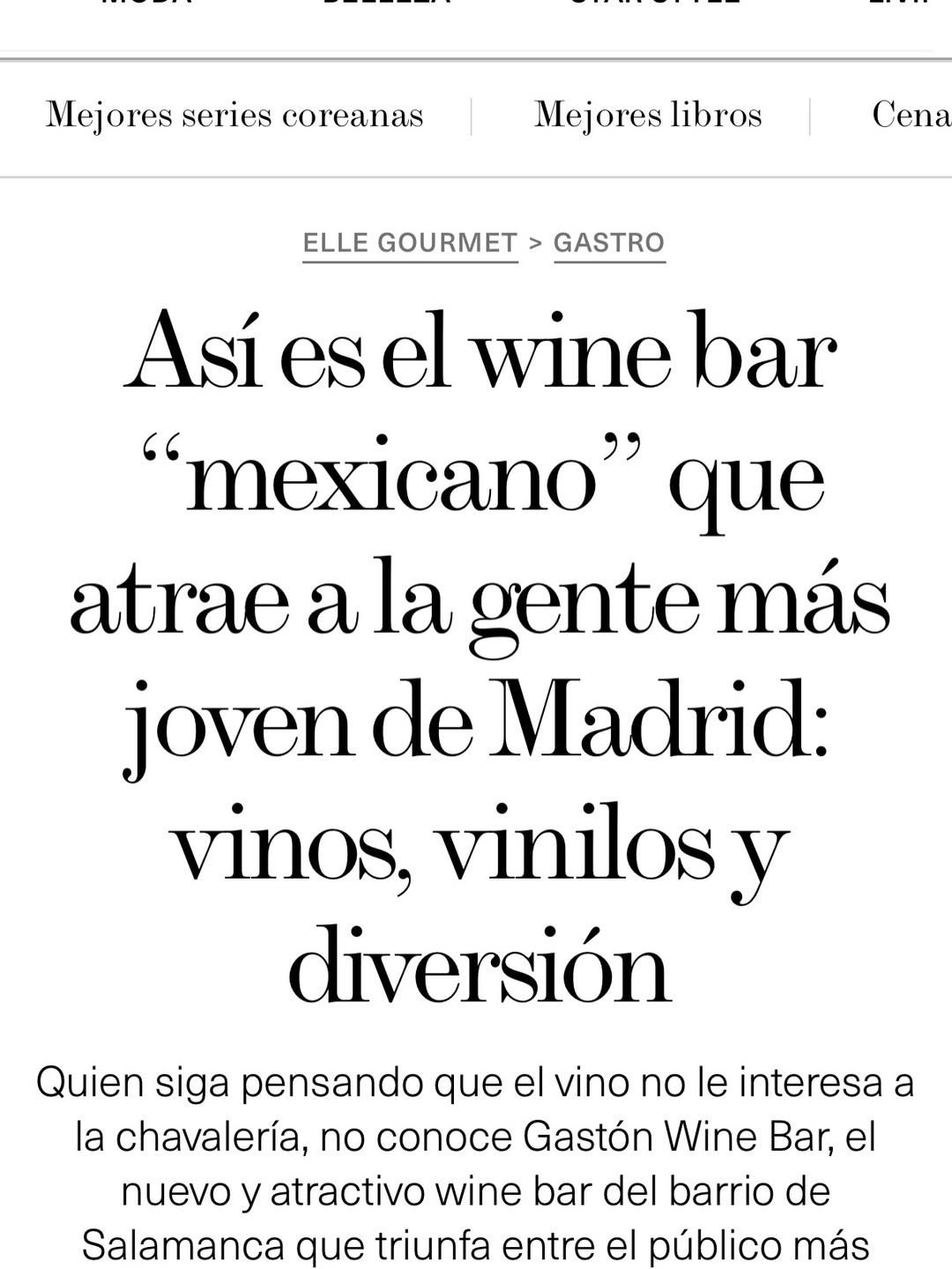 Gastón cumplió 2 años abierto en Madrid.
Abrir un wine bar del otro lado de nuestro país, ha sido uno de los retos más