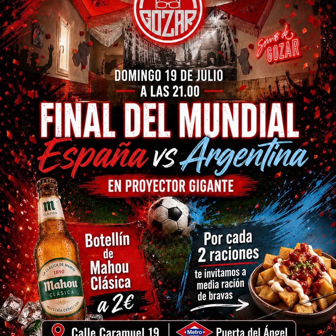 DOMINGO 21 por primera vez en Gozar tendremos tele para ver el fútbol! Y BOTELLINES!!!

Aprovechad y venirse a comer tor