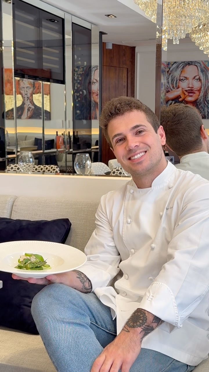 Espárrago verde, pilpil vegetal y calamar de potera.
Una combinación que pone en valor el producto, el equilibrio y la