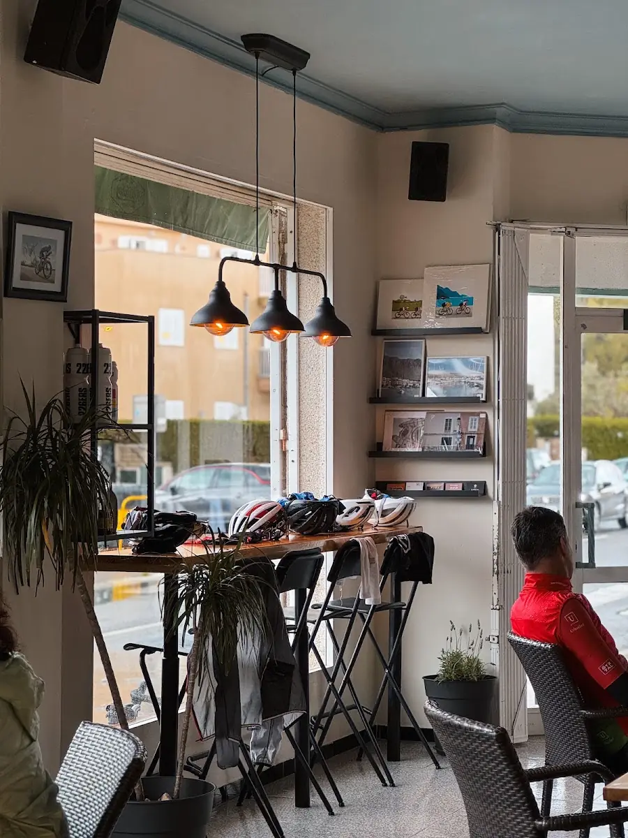 The bike workshop and bar at Holibikes Tours & Coffee