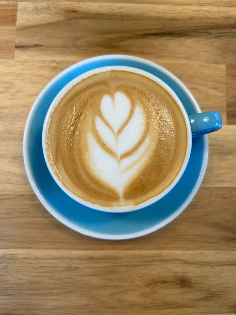 A cappuccino at Holibikes Tours & Coffee