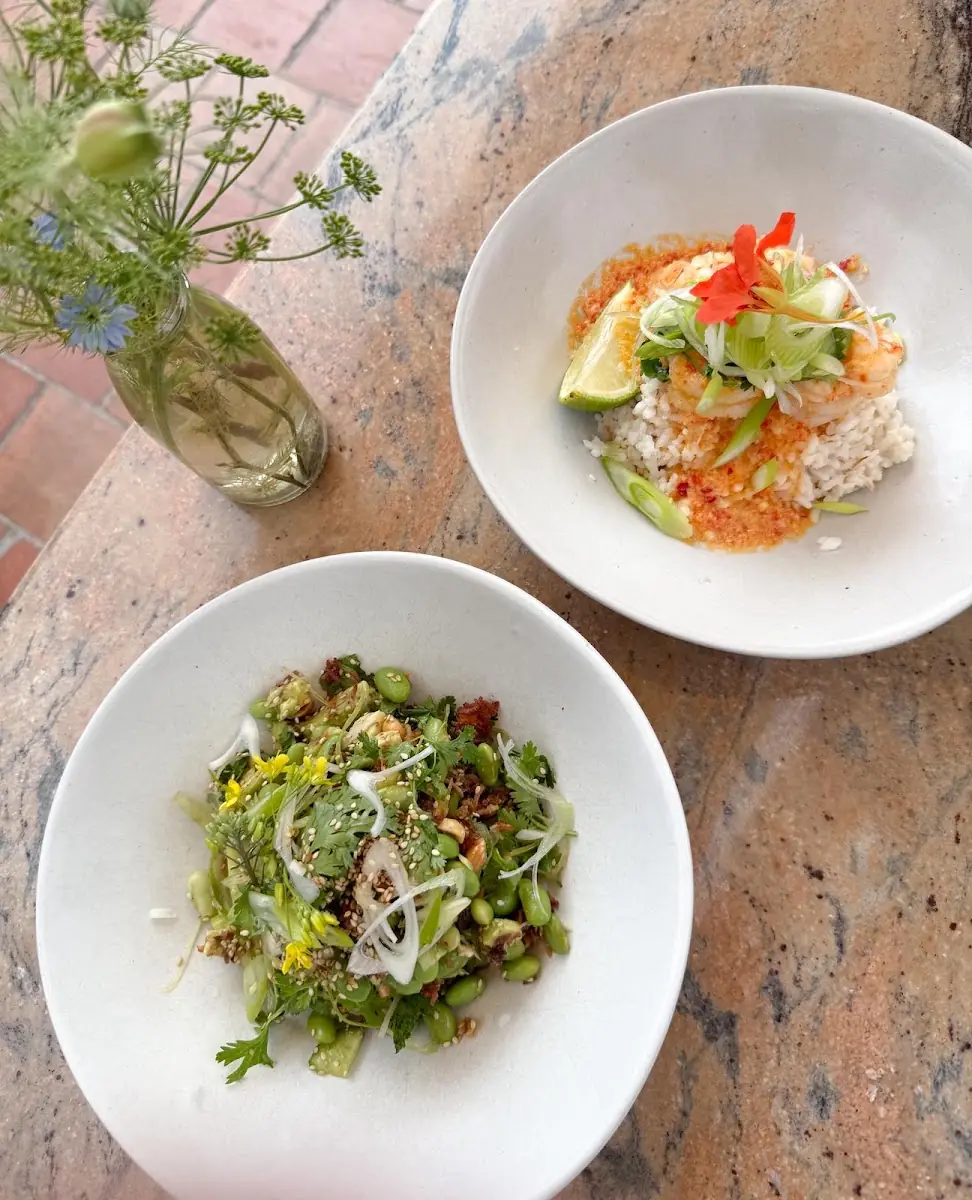 Plated dishes at Hotel Corazón