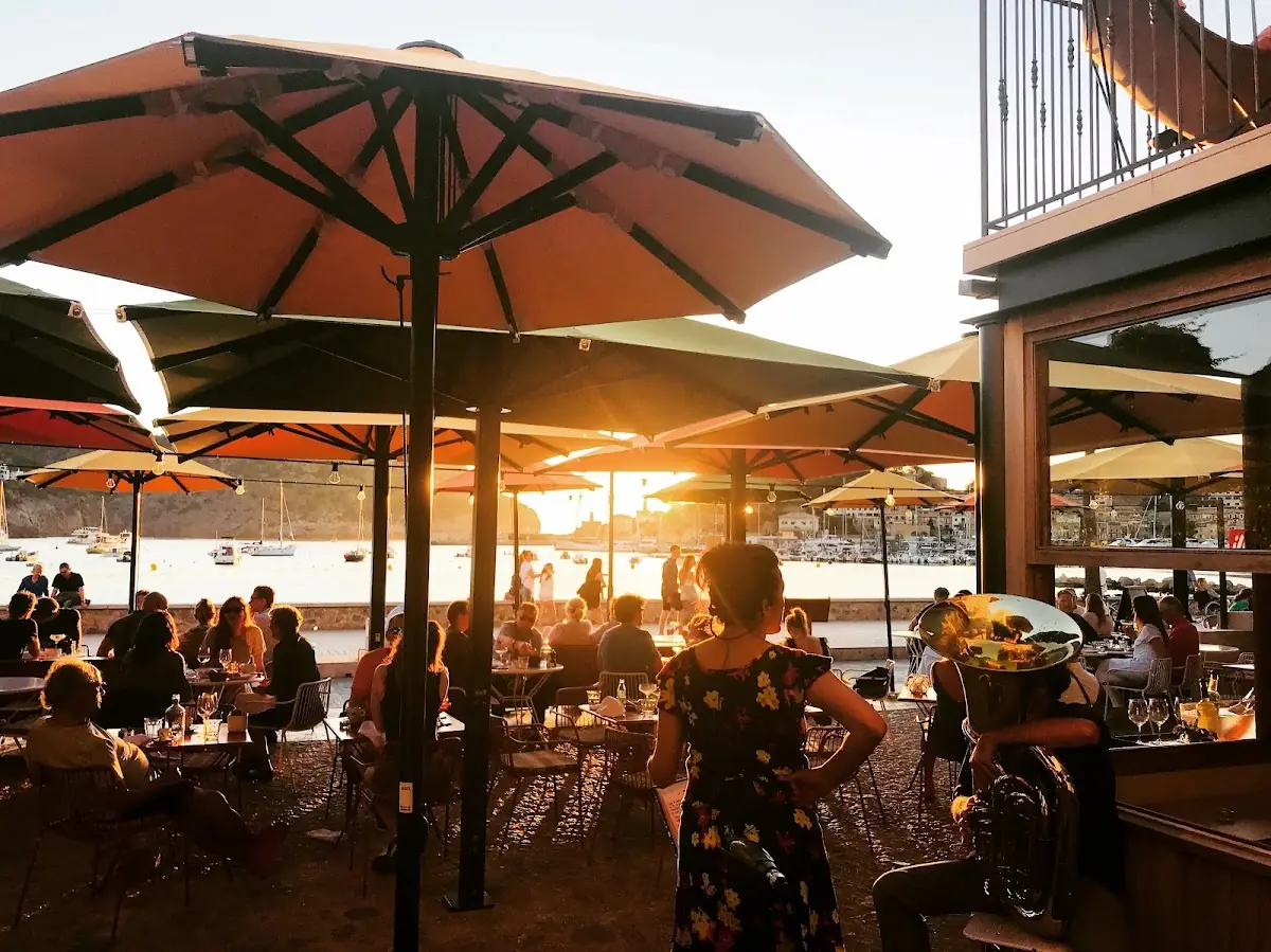 The terrace at sunset at Hotel Corazón