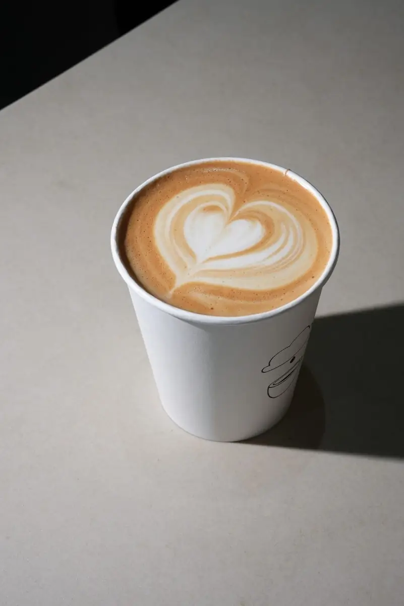 A flat white at HOTTO Coffee Lab